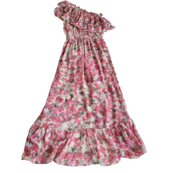 Misa Los Angeles Rumi One Shoulder Floral Dress - Picture 3 of 14